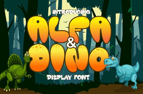 Alfa and Dino: A Bubbly Display Font for Youthful Design