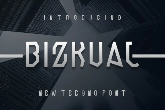 Bizkual: A Modern Display Font for Trendy Editorial Designs