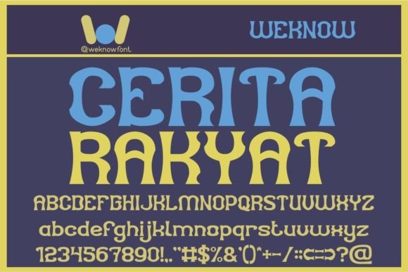 Cerita Rakyat: A Modern Display Font for Bold Branding