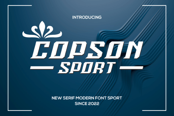 Copsonsport: A Modern Display Font for Sporty Web Designs