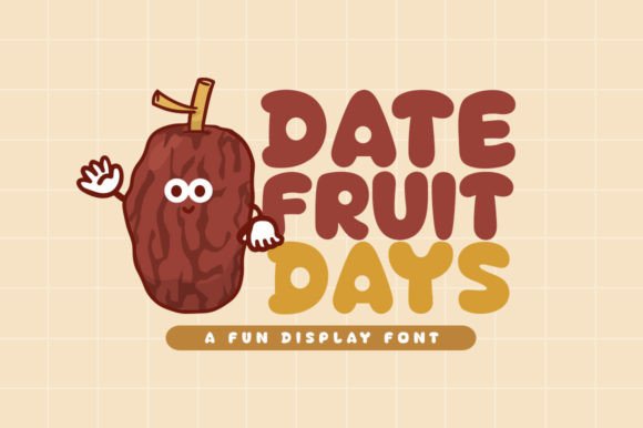 Date Fruit Days Font for Playful Design Projects