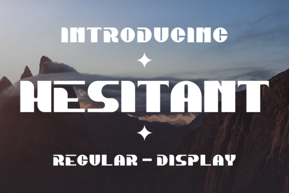 Hesitant Display Font for Bold Campaign Design