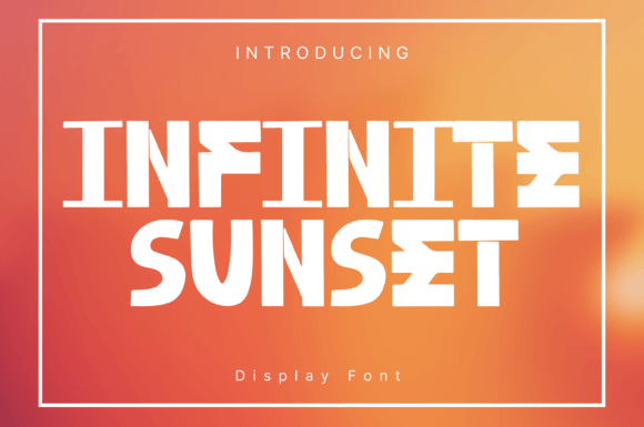 Infinite Sunset: A Whimsical Display Font for Creative Projects