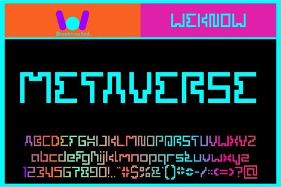 Metaverse Font for Creative Makers and Branding Projects