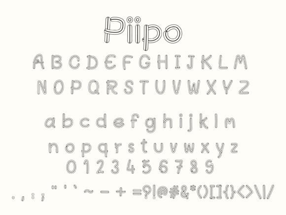 Piipo: A Playful Display Font for Creative Projects