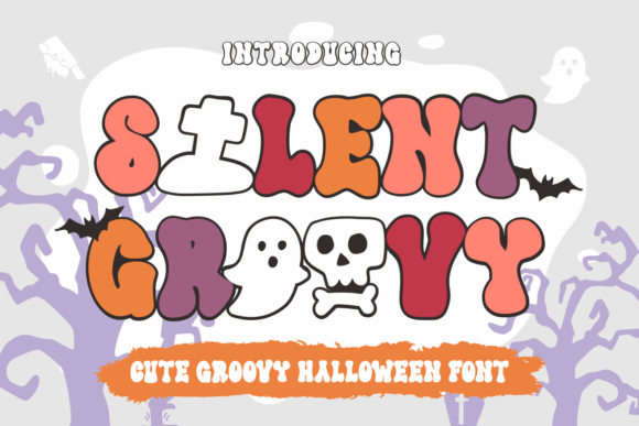 Silent Groovy Font for Spooky and Whimsical Craft Projects