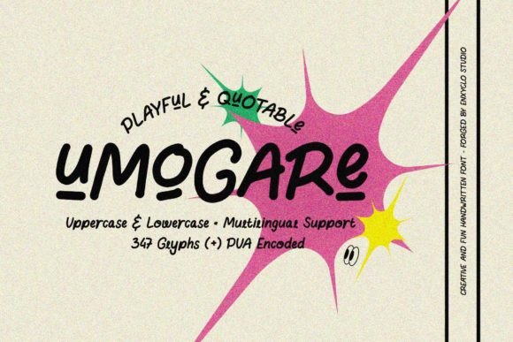 Umogare: A Vibrant Display Font for Creative Makers